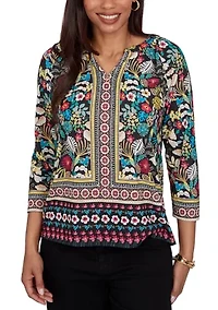 Women's Paradise Tropic Print Knit Top