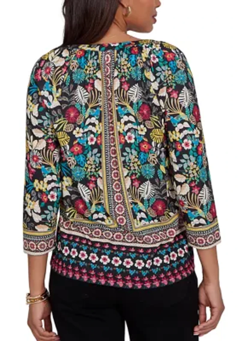 Women's Paradise Tropic Print Knit Top