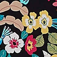 Plus Tropical Print Tiered Cotton Knit Pocket Dress