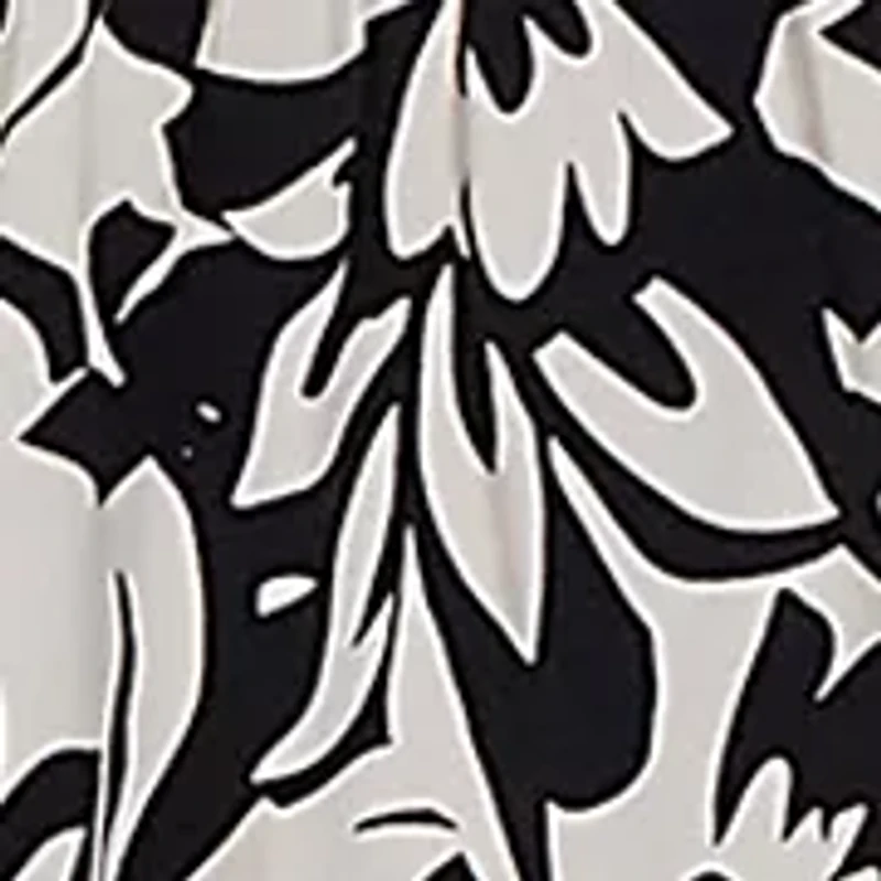 Mono Floral Tiered Cotton Knit Pocket Dress