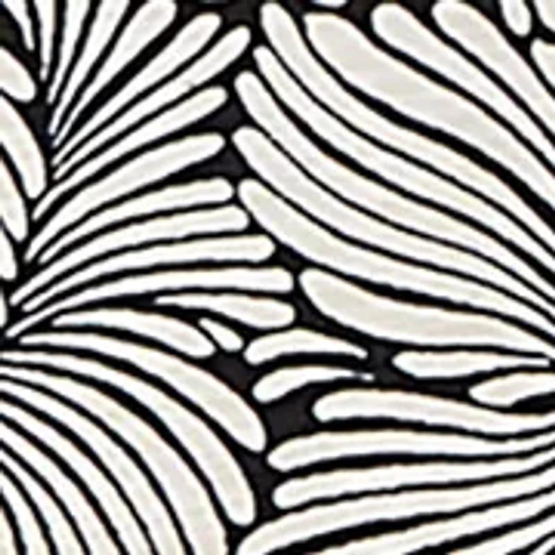 Women's Monotone Petals Print Knit Trim Top