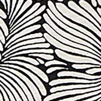 Women's Monotone Petals Print Knit Trim Top