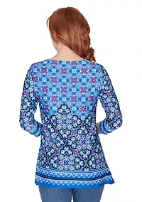 Petite Puff Print Top