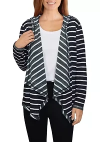 Petite Multi Colored Reverse Loop Stripe