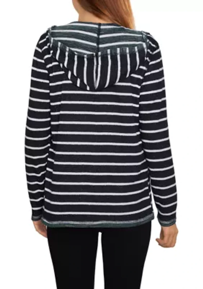 Petite Multi Colored Reverse Loop Stripe