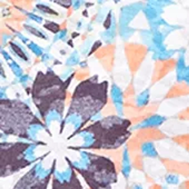 Plus Knit Medallion Burnout Tie Sleeve Top