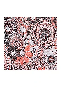 Plus Knit Medallion Burnout Tie Sleeve Top