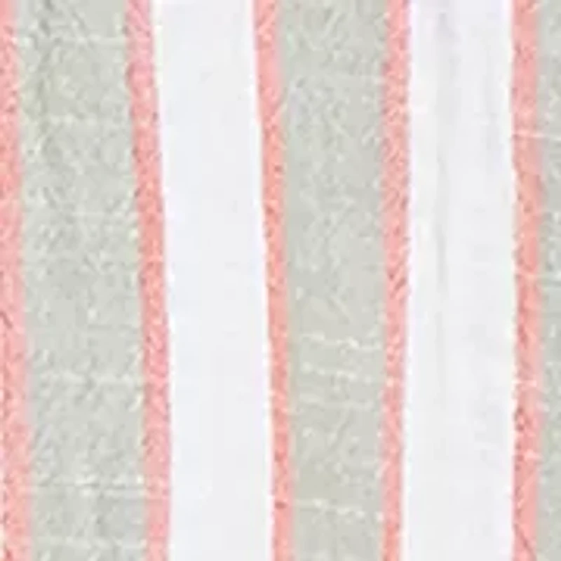 Women's Crinkle Stripe Tie-Front Button Down T-Shirt