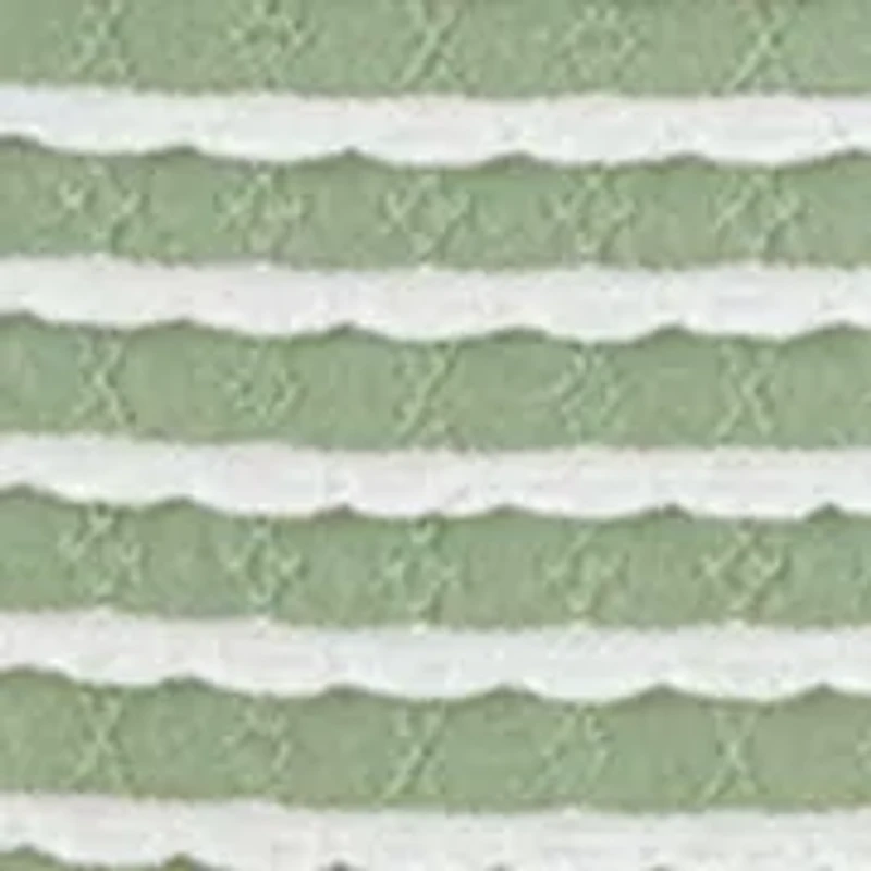 Women's Scalloped Texture Stripe Top