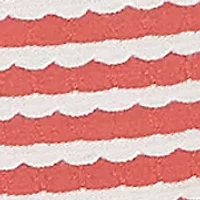 Women's Scalloped Texture Stripe Top