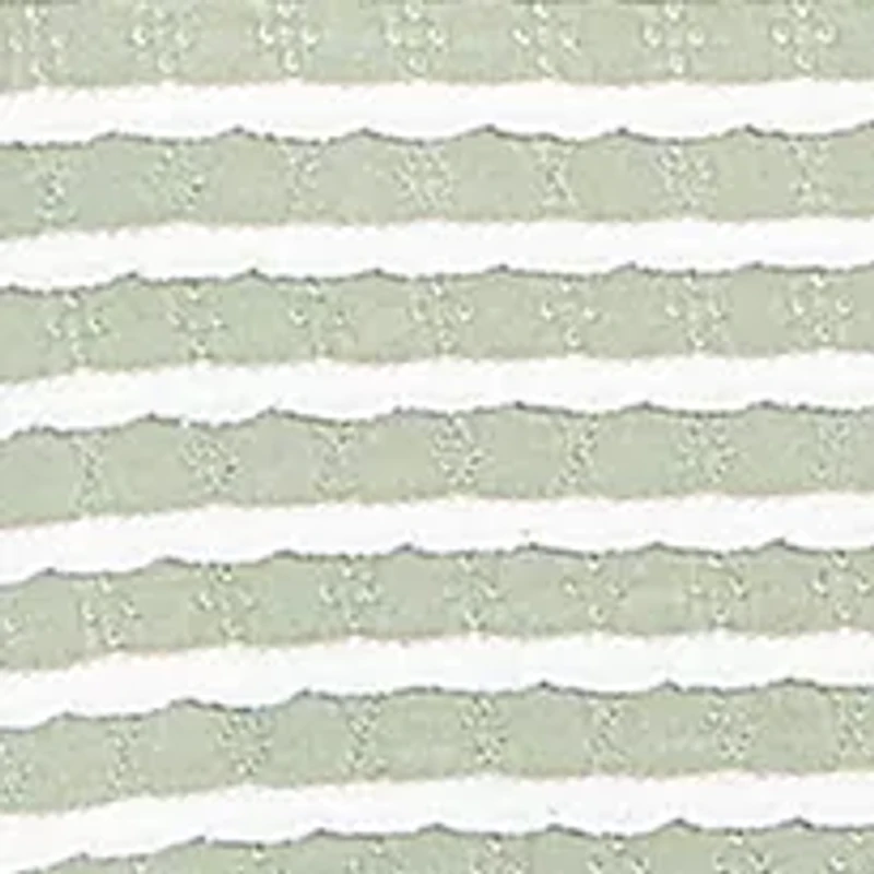 Plus Scalloped Texture Stripe Top
