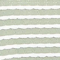 Plus Scalloped Texture Stripe Top