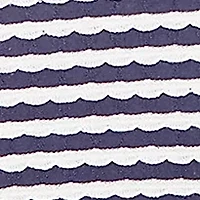 Plus Scalloped Texture Stripe Top