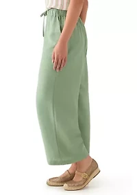 Petite Pull-On Wide-Leg Pants