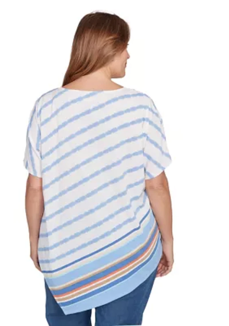Plus Embellished Boho Stripe T-Shirt