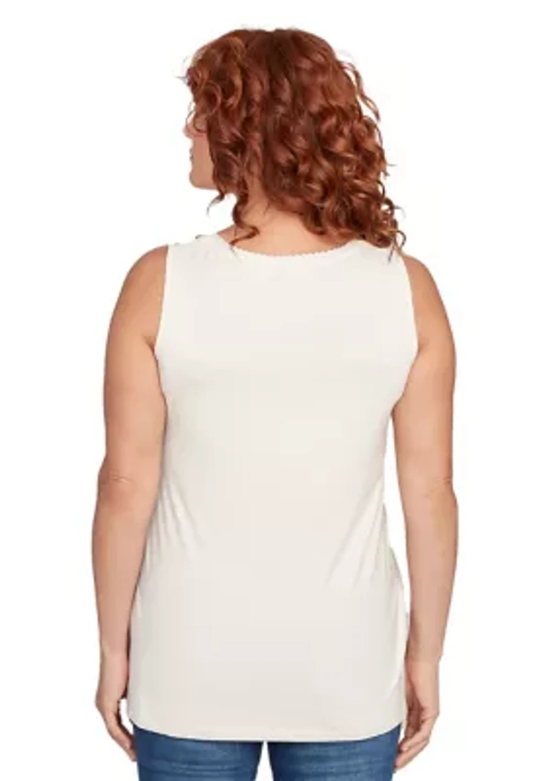 Petite Beaded Embroidery Tank Top