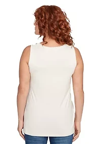 Petite Beaded Embroidery Tank Top