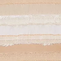 Petite Textured Stripe Drawstring Top