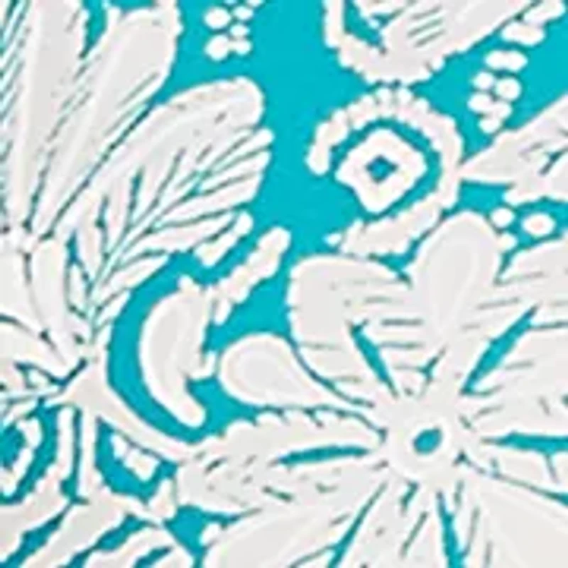 Petite Ibiza Ombre Floral Puff Print Top