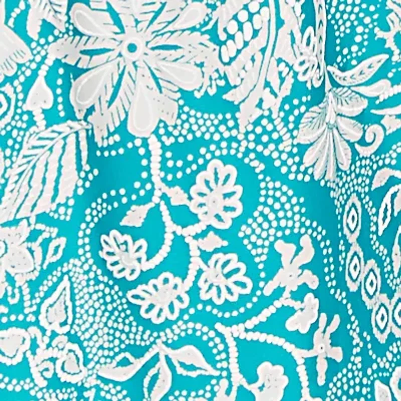 Petite Ibiza Ombre Floral Puff Print Top