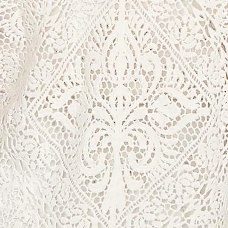 Petite Lined Medallion Crochet Top