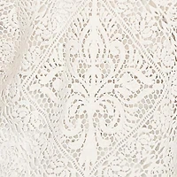 Petite Lined Medallion Crochet Top