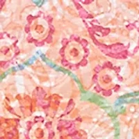 Women's Short Sleeve Scoop Neck Border Print Shirt