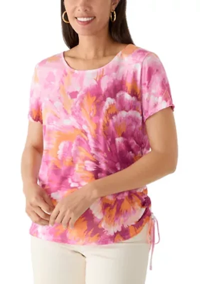 Women's Scoop Neck Print Top