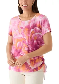 Women's Scoop Neck Print Top