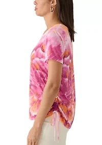 Women's Scoop Neck Print Top