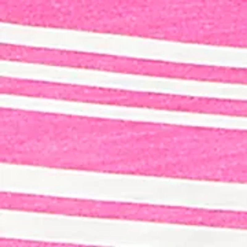 Women's Spliced Stripe Tipped Neck T-Shirt