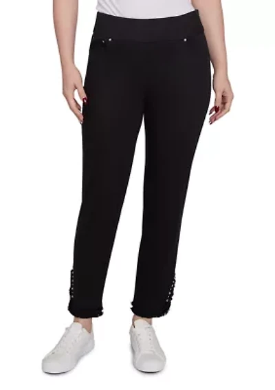 Women's Luxury Pull-On Black Denim Jeans