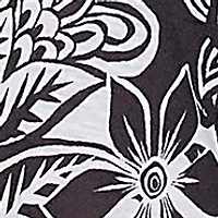 Plus Monochrome Floral Shark Bite Top