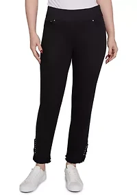 Petite Luxury Pull-On Black Denim Jeans