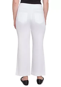 Petite Luxury Wide Leg Denim Jeans