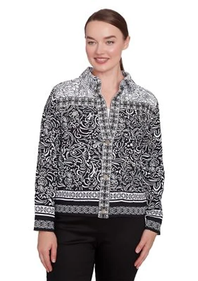 Petite Abstract Botanical Luxe Voile Jacket