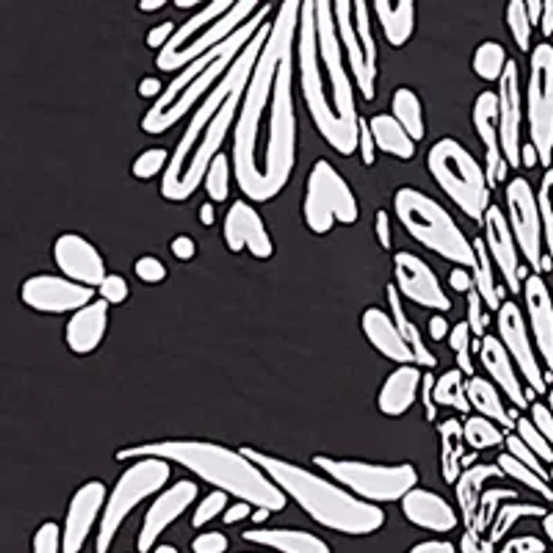 Petite Monotone Floral V-Neck Top