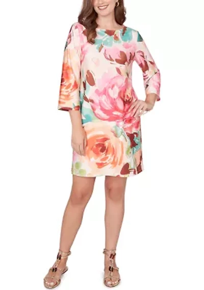 Women's Bold Floral Print UPF Knit Dress