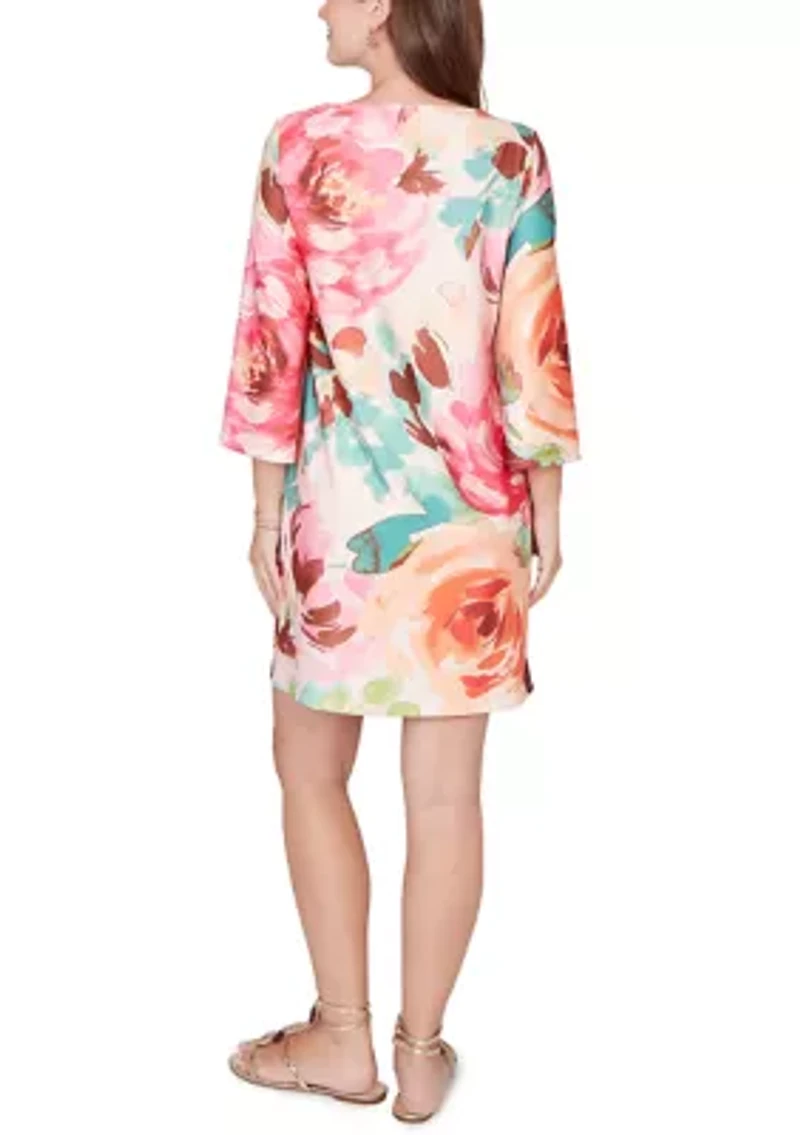 Women's Bold Floral Print UPF Knit Dress
