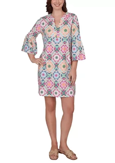 Women's Floral Medallion UPF Knit Dress