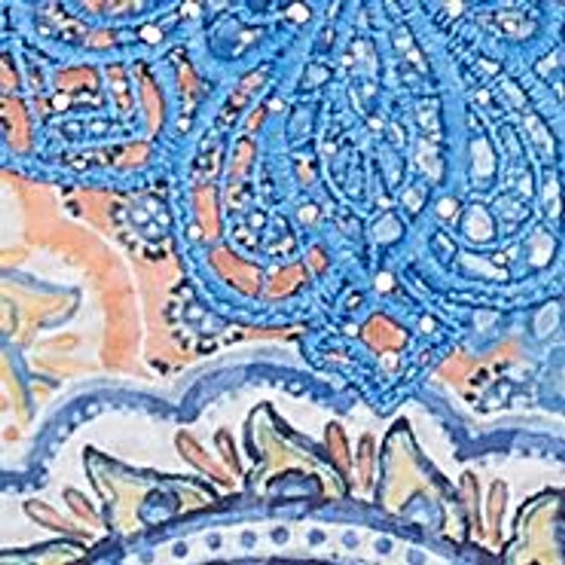 Women's Mixed Paisley Burnout Knit Top