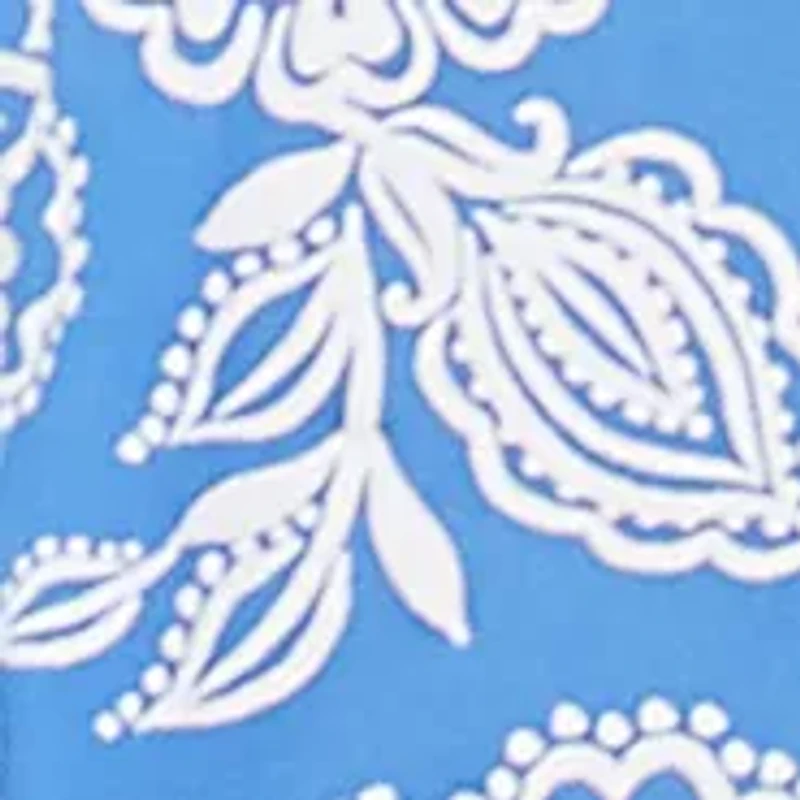 Plus Jacobean Paisley Puff Print Top
