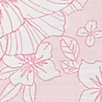 Women's Floral Silky Gauze Peasant Top