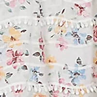 Women's Embroidered Floral Peasant Dress