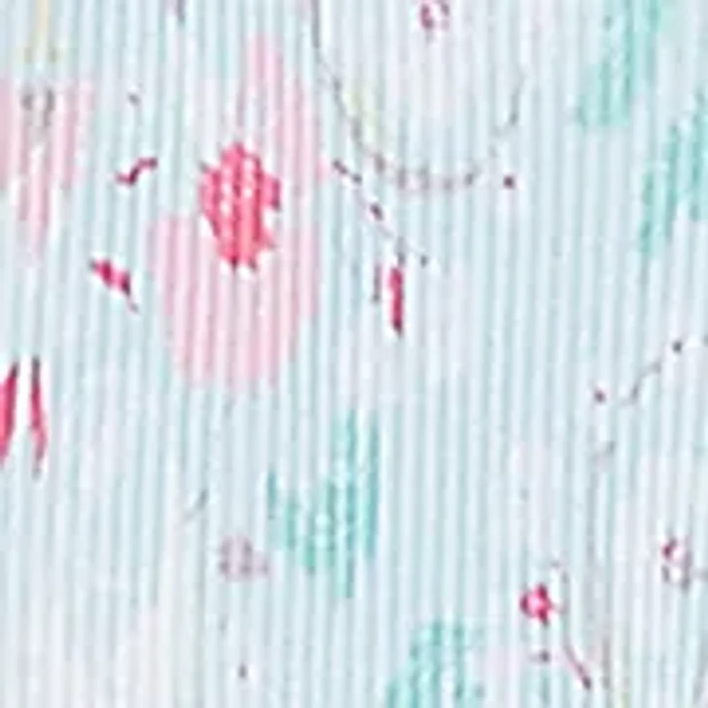 Plus Pleated Tapestry Print Bell Sleeve Blouse