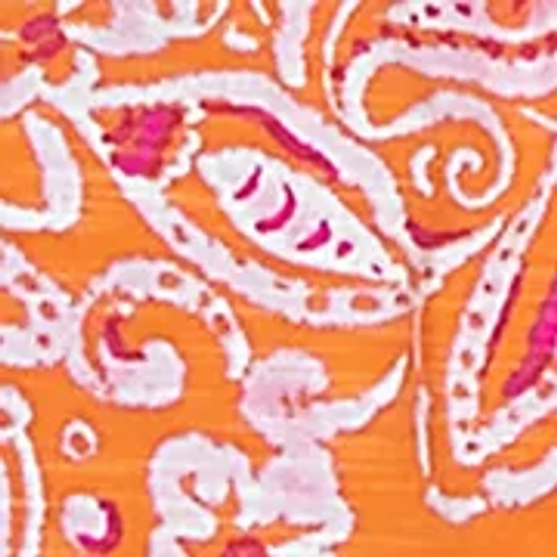 Women's Paisley Print Tie Sleeve Knit Top
