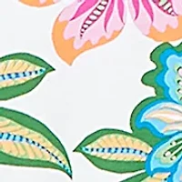 Women's Bold Tropical Solid Trim Shift Dress