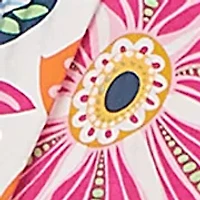 Women's Tropical Floral Trim Detail Top