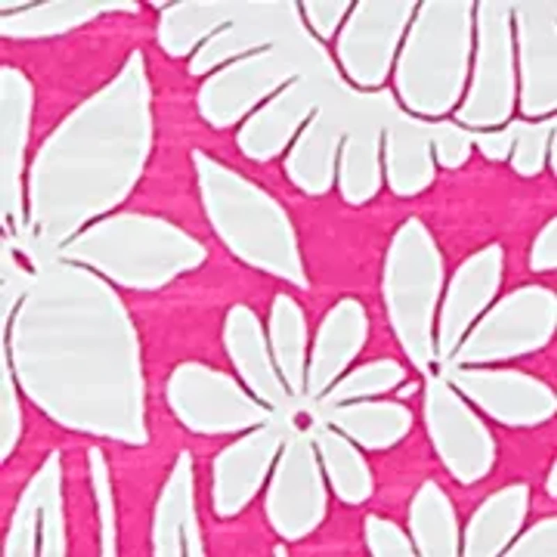 Plus Tropical Floral Trim Knit Top