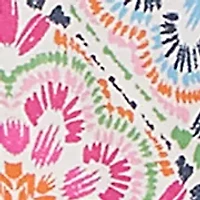 Women's Medallion Print Lace Detail Knit Top